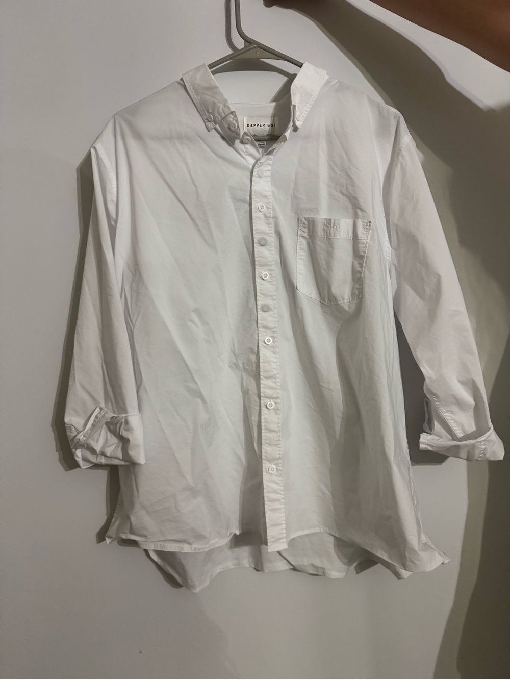 Dapper Boi White Casual Button-Down Shirt
